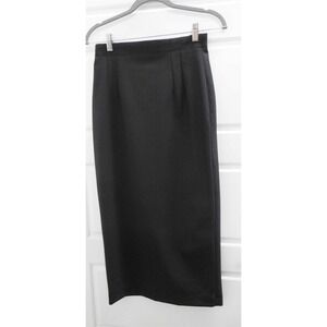 Surabaya Paris Kim Black Wool Blend Straight Skirt France sz 40‎